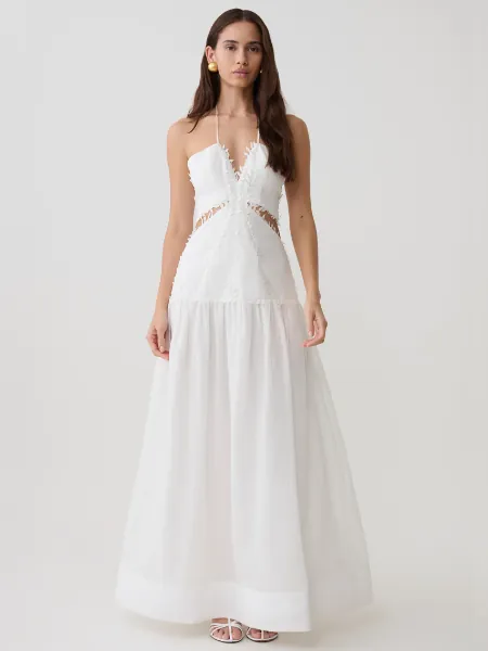Fiona Linen Halter Maxi Dress